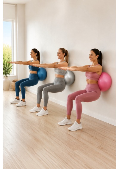 3 Lü Set 65 Cm Pilates Topu Ve Şişirme Pompası Mavi Gri Pembe Fitness Yoga Denge Egzersiz Topu Çok Renkli