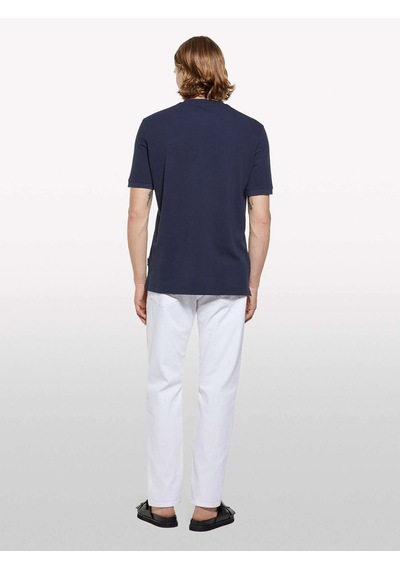 %100 Pamuk Bisiklet Yaka Regular Fit T-shirt Erkek Lacivert T-shirt - 325p3089s104j