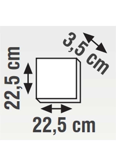 Kendal K2 18w 6500 Beyaz Işık Sıva Üstü Kare 22.5x22.5 Led Panel Kdl432