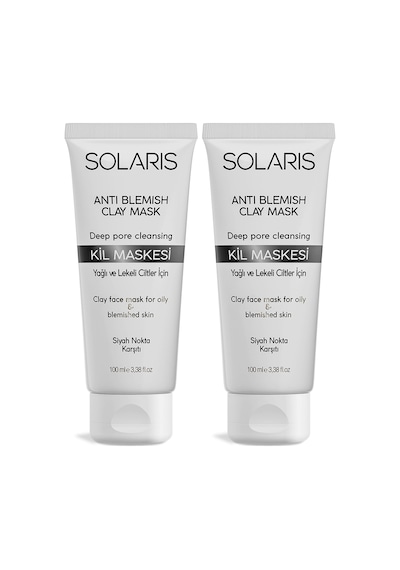 Solaris Kil Maskesi Yağlı ve Lekeli Ciltler İçin 2 x 100 ML