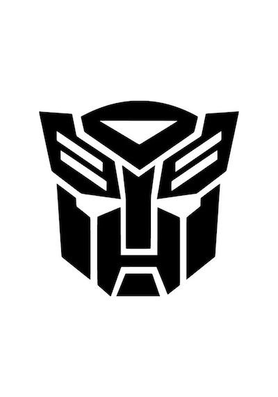 Transformers Kafası Sticker Oto Motor Laptop Duvar Folyo Sticker 50 X 50 Cm