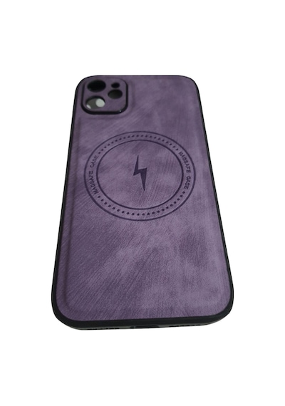 Pointtech Apple Uyumlu iPhone 11 Alfa Desenli Magsafe Kablosuz Şarj Özellikli Kılıf Modeli Mor