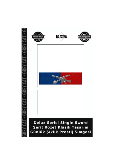 Delux Serisi Single Sword Şerit Rozet Klasik Tasarım Günlük Şıklık Prestij Simgesi Çok Renkli