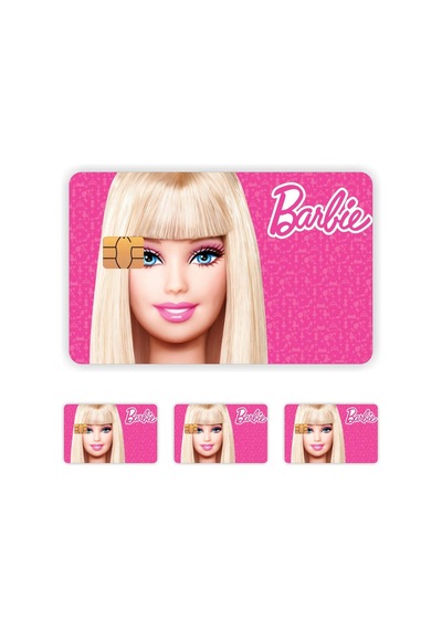 4 Adet Barbie Kart Kaplama Sticker Kart Etiketi Diğer