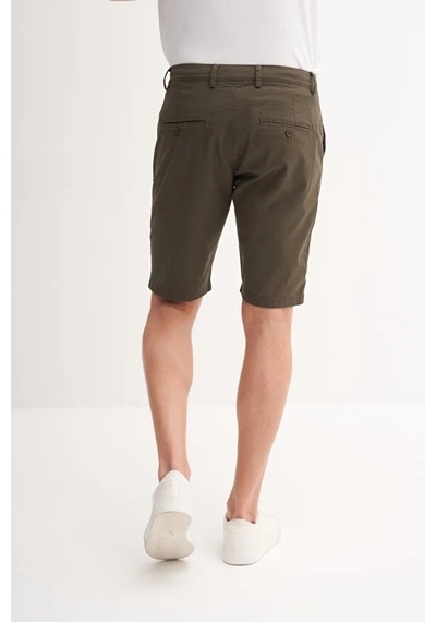 Cazador Slim Fit Bermuda Kısa Dar Paça Şort 6015 Haki