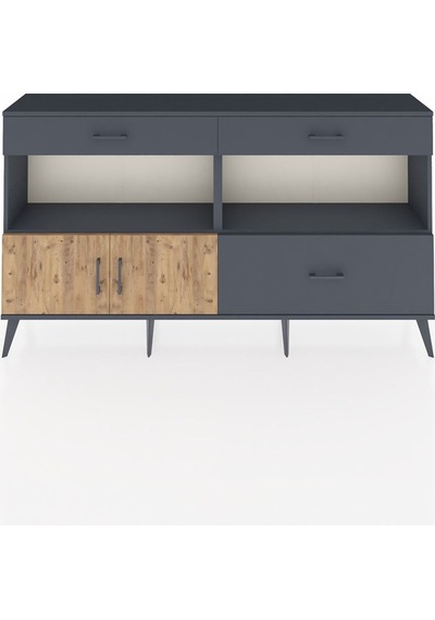 Arges Konsol 2 Raflı 3 Çekmeceli 2 Kapaklı 176x30x99 Antrasit-çam Antrasit-çam/antrasit Arges Konsol 2 Raflı 3 Çekmeceli 2 Kapaklı 176x30x99 Antrasit-çam Antrasit-çam/antrasit