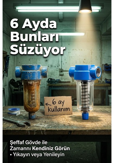 5 İnç Süzgeç Filtre, Su Arıtma Cihazı Filtresi, 5 Mikron 2.2 (8 Litre) Standart
