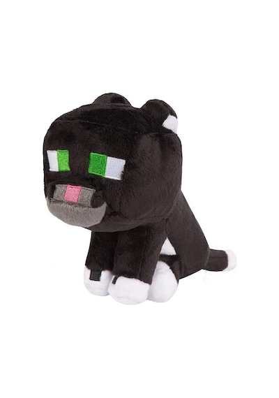 Minecraft Tuxedo Cat Plush Kara Kedi İthal Premium Sevimli Karakter Oyuncak 22 Cm