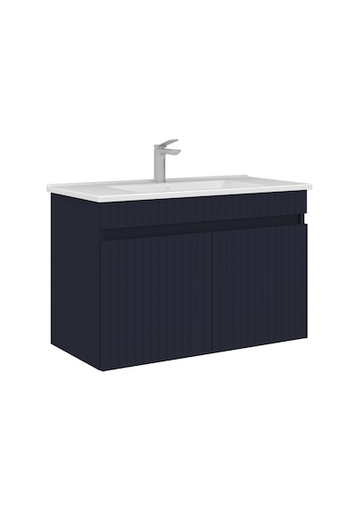 Orka Tivoli 85 Cm Mat Lacivert Banyo Dolabı Alt Modül Lavabo Lacivert