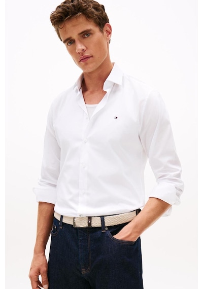 Tommy Hilfiger Erkek Gömlek Mw0mw38347 White