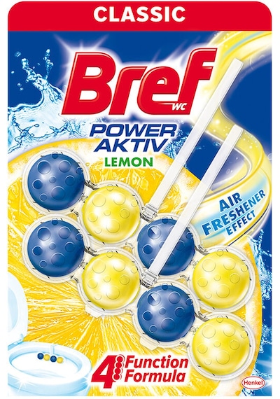 2 Adet Bref Power Aktiv Wc Temizleyici Blok 2'li Limon