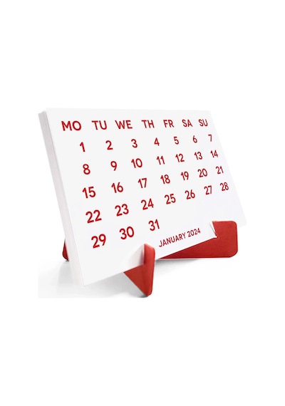 2027 Takvimi, 2027 Masa Takvimi Kırmızı Renk, 2027 Calendar, 2027 Desk Calendar Red Color