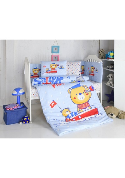 Komfort Home Bebek Uyku Seti 8 Parça Ranforce %100 Pamuk /Captain