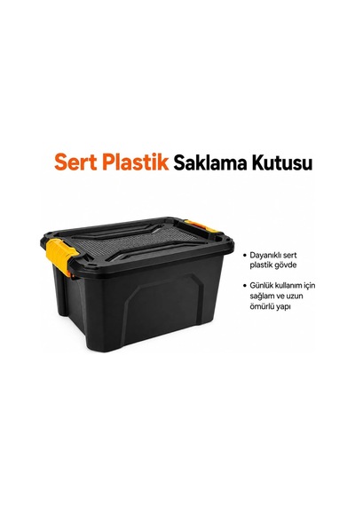 Tr 12 Litre Sert Plastik Tek Bölmeli Organizer Kutu, Ev Araba Saklama Kutusu - Ev Banyo Düzenleyici, Dolap Düzenleyic Genel