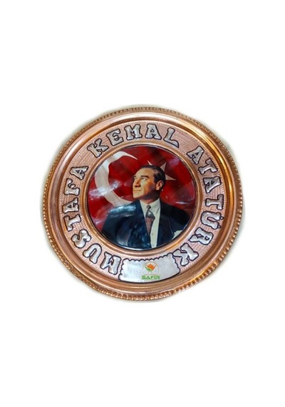Bakır Duvar Tablosu M.k. Atatürk Tablo Özel Elişçiliği 25 Cm A++
