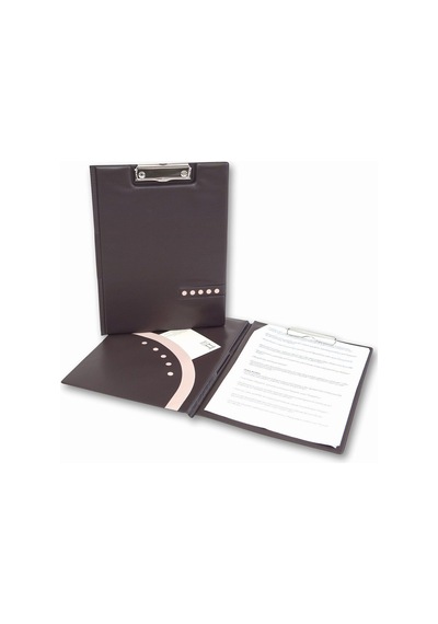 Kapaklı Sekreterlik A4 Pvc Double Color 100 Yaprak Kapasiteli Clip Board 24x32 Cm. Kahverengi