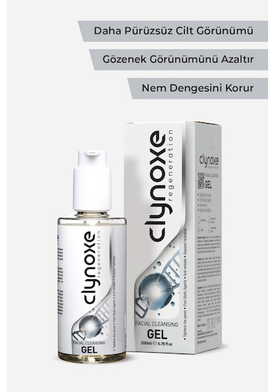 Clynoxe Facial Cleansing Gel,kırışıklık Karşıtı Nazik Arındırıcı Yüz Temizleme Jeli 200 Ml