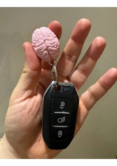 Beyin Şeklinde Anahtarlık - Brain Keychain Use It