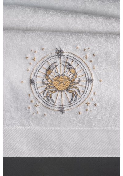 Varol %100 Microcotton Üst Kalite Havlu Seti Burç Nakışlı Yengeç-standart Yengeç Diğer