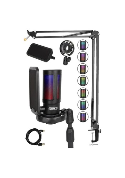 Rgb Set Usb Oyuncu Ve Yayıncı Mikrofonu Condenser Stüdyo Kayıt Gaming Tiktok Twitch Canlı Yayın Discord Youtube
