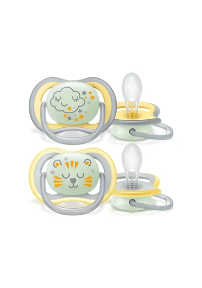 Philips Avent Ultra Air Nighttime Karanlıkta Parlar Gece Emziği +18 Ay Çok Renkli