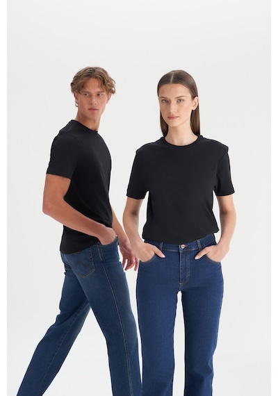 AC&Co / Altınyıldız Classics 4A4800000001SYHXS Slim Fit Bisiklet Yaka Kısa Kol Pamuklu Erkek Tişört Siyah