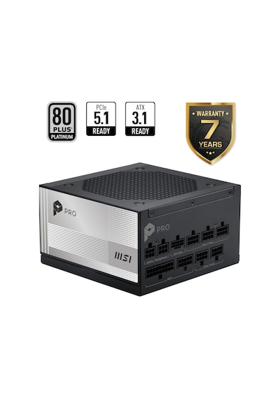 Msı 850w 80+ Platinum Pro A850pl Pcıe5 Tam Modüler Power Supply