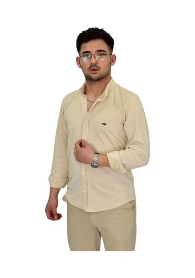 Erkek Likralı Spor Silim Fit Gömlek Bgl-st04332 Taş