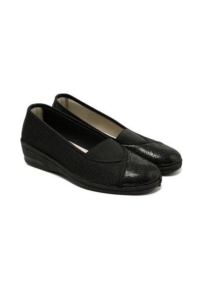 Sandalet Kadın 7337 Green Life Stretch Women's Footwear Black Siyah