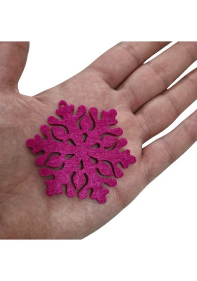 Yılbaşı Ağacı Süsü Kar Tanesi 20 Adet 3 Mm Keçe 6x6,5 Cm
