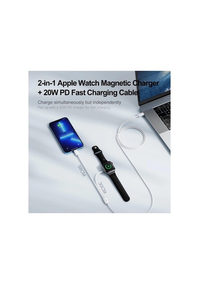 S-iw005 Type-c Apple Watch Uyumlu 2in1 Manyetik Şarj Çok Renkli