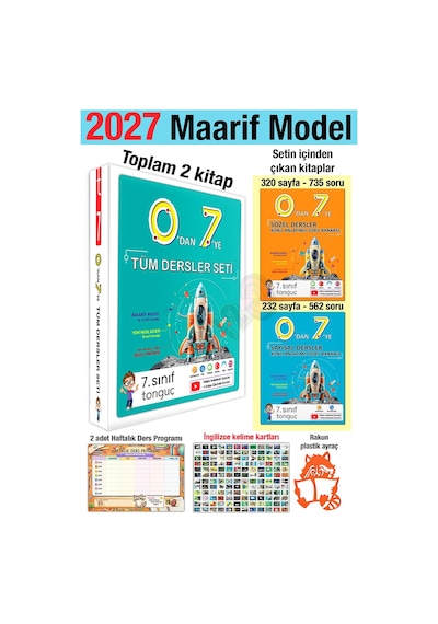 7. Sınıf 2027 0'dan 7'ye Konu Anlatımlı Soru Bankası Seti Maarif Model Yeni Müfredat