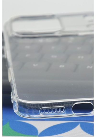 Apple Uyumlu iPhone 17 Pro Max Kredi Şeffaf Düz Kılıf Kamera Korumalı Şeffaf