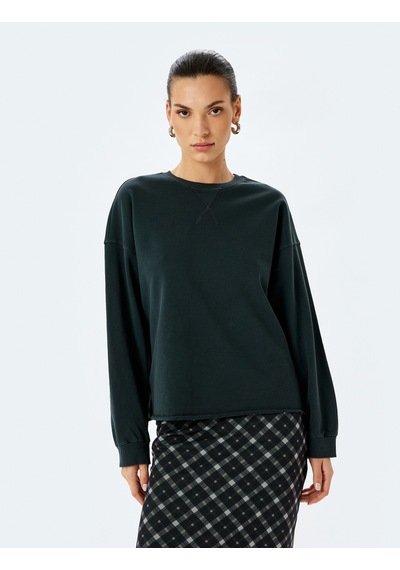 Koton Pamuklu Bisiklet Yaka Uzun Kollu Oversize Sweatshirt Antrasit 5sak10200ek Antrasit Koton Pamuklu Bisiklet Yaka Uzun Kollu Oversize Sweatshirt Antrasit 5sak10200ek Antrasit