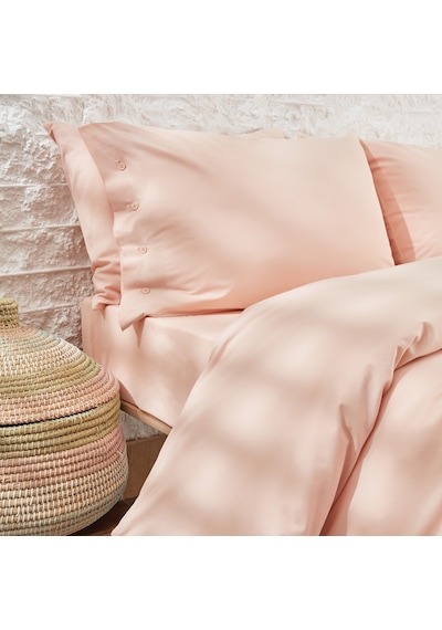 Yataş Bedding Plain Battal Boy Ranforce Nevresim Takımı - Blush Taş