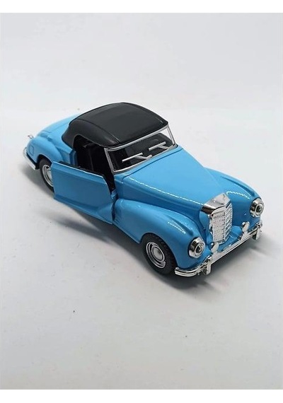 Nostaljik Klasik Metal Çek Bırak Araba Mavi Kapılar Açılır 1/36 Ölçek Mod:3 Diğer