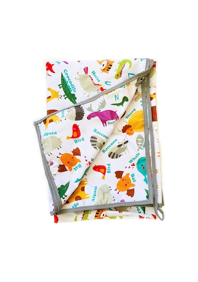 Yorni Zoo Su Geçirmez Yer/masa Örtüsü, 145x300cm, Dikdörtgen,%100 Polyester, Aktivite, Yemek Ve Oyun İçin, Doğa Dostu Ve Çevreci