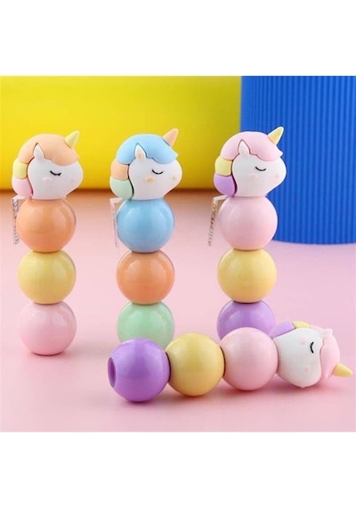 Unicorn Fosforlu 3'lü Kalem Seti Renkli