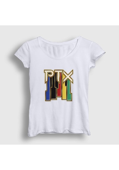 Presmono Kadın Vintage Pentatonix T-shirt Beyaz