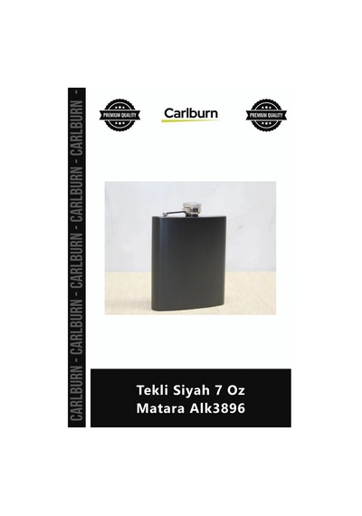 Matara Paslanmaz Çelik Lüks Hediyelik Tasarım Metal Cep Matarası Tekli Siyah 7 Oz Matara Çok Renkli