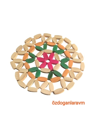 Wood Ahşap Çaydanlık Altlığı-tencere Tava Altlığı Nihale 16x16