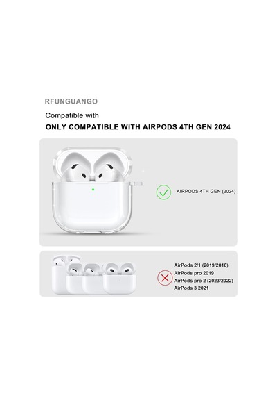 Apple Uyumlu AirPods 3. Nesil İle Kılıf Kristal Silikon Şeffaf Case Şeffaf