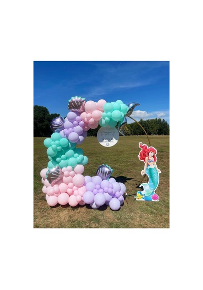 Makaron Lila Mint Ve Pembe Balon Zinciri 100 Adet Mix