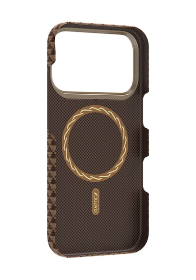 Apple Uyumlu iPhone 17 Pro Max Kılıf M-safe Şarjlı Raptic Aramid Skin Origin Serisi Kapak Kahverengi