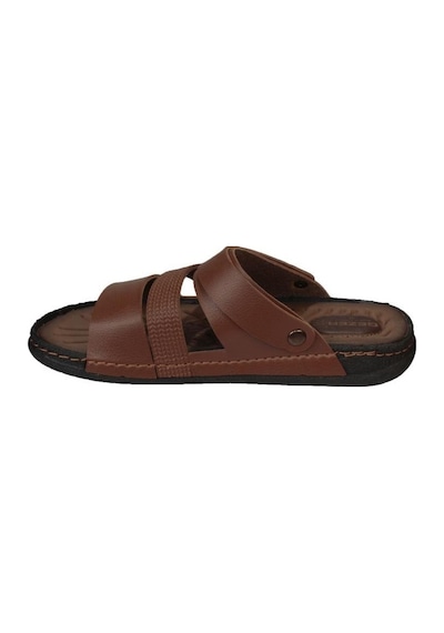 Gezer Erkek Siyah Sandalet Terlik Ortopedik Comfort Tabanlı