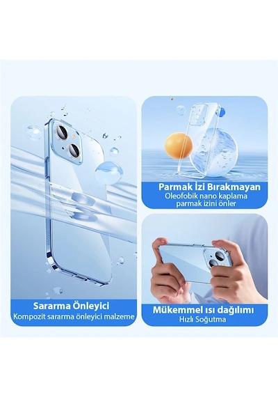 Baseus İphone 15 Crystal Serisi Silikon Kılıf + Tempered Ekran Koruyucu Set- 5775