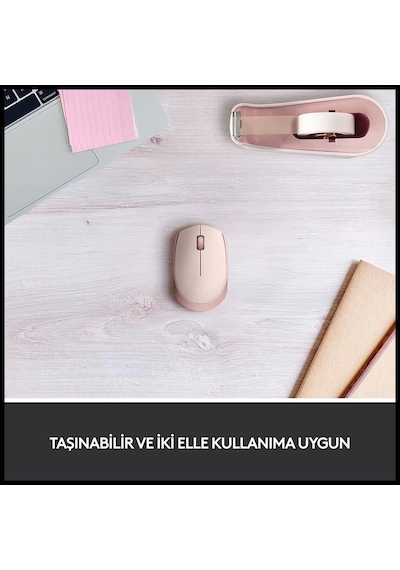 Logıtech 910-006865, M171 Rose, Usb Nano 2,4g Kablosuz, 1000dpi, Optik, 3 Tuşlu, 12ay Pil Ömrü, Mous Diğer