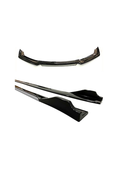 Seat Altea 2004-2015 Gri Şeritli Renkli Ön Lip Ve Yan Marşpiyel Seti