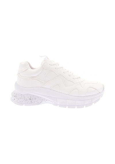 Dgn 55130-22Y Mega Kalın Taban Kadın Sneakers Ayakkabı 55130-2027-R0198 - Beyaz
