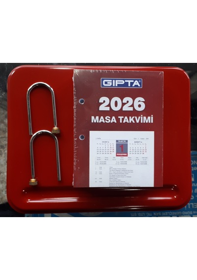 Masa Üstütakvim Altı Bordo Ve Takvim 2026 Yılı